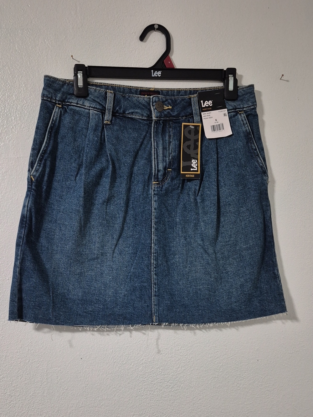 Lee Heritage Denim Pleated Mini Skirt